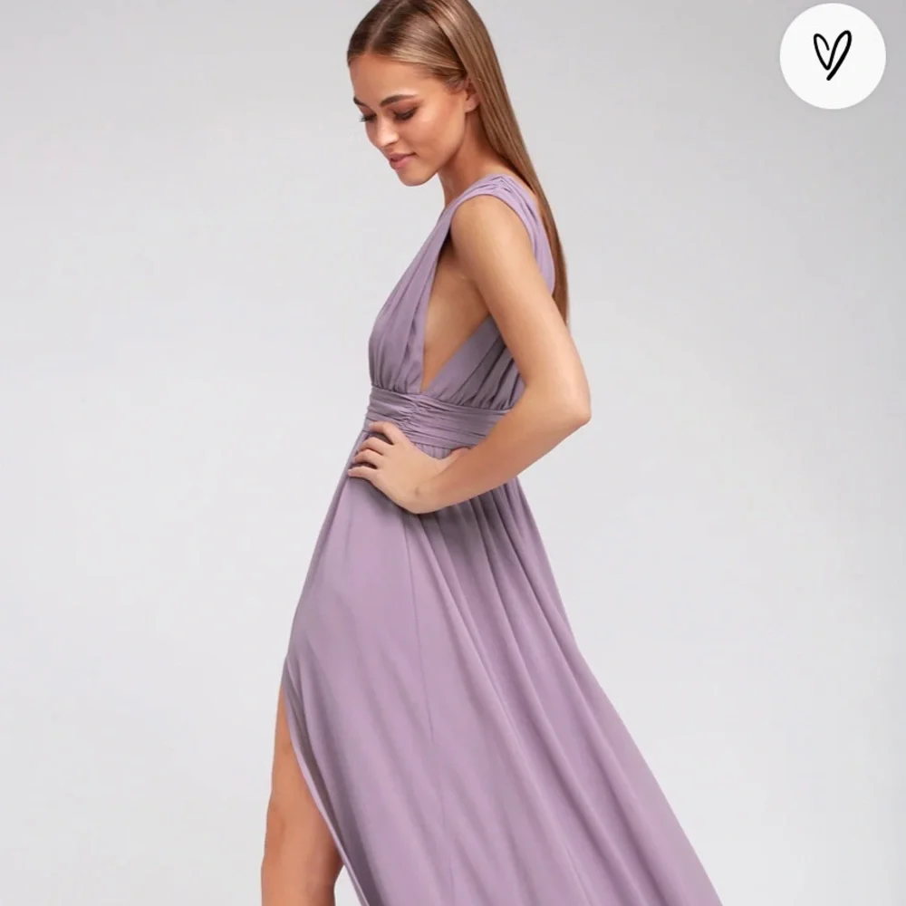Look like a goddess! flowy Maxi Purple Gown - Picture 4 of 7